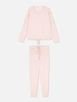 Pyjama à Manches Longues Et Détail Nœud