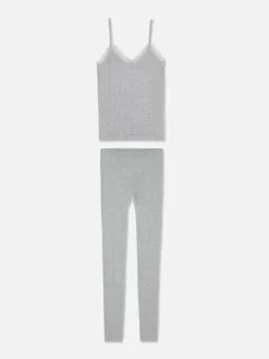 Pyjama Caraco En Maille Torsadée
