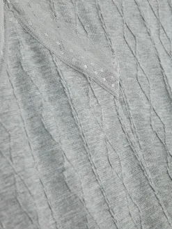 Pyjama Caraco En Maille Torsadée