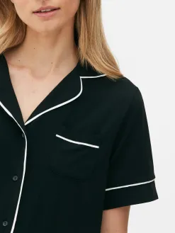 Pyjama En Jersey à Manches Courtes