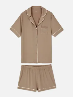 Pyjama En Jersey à Manches Courtes