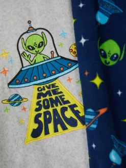 Pyjama En Molleton à Motif Spatial