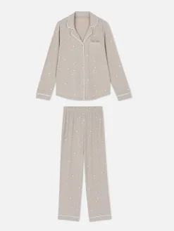 Pyjama Long Boyfriend à Motif