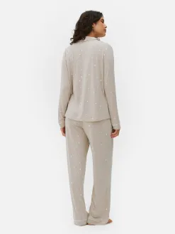 Pyjama Long Boyfriend à Motif