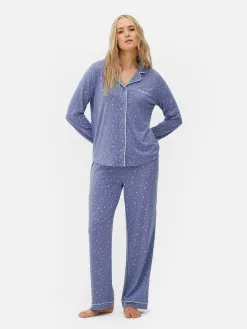Pyjama Long Boyfriend à Motif