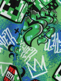 Pyjama T-shirt Et Pantalon à Motif Graffiti Minecraft
