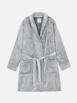 Robe De Chambre Mi-longue Duveteuse