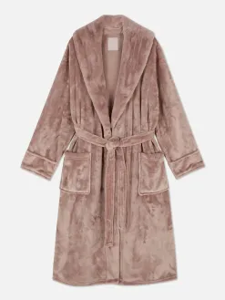 Robe De Chambre Mi-longue Duveteuse