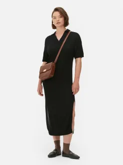 Robe Mi-longue Avec Col En V