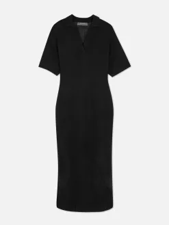 Robe Mi-longue Avec Col En V