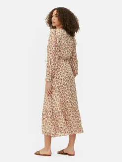 Robe Mi-longue Boho à Col En V