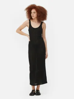 Robe Mi-longue En Crochet