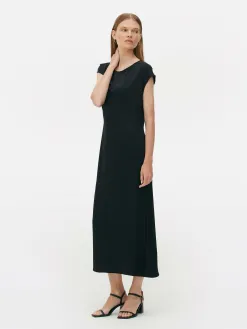Robe Mi-longue En Satin The Edit