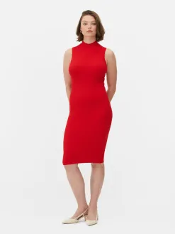 Robe Mi-longue Sans Manches En Maille