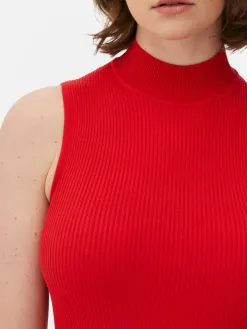 Robe Mi-longue Sans Manches En Maille
