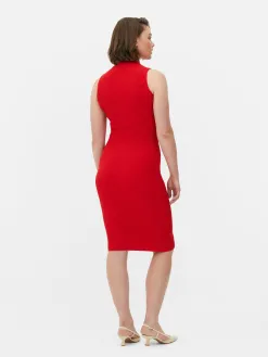 Robe Mi-longue Sans Manches En Maille