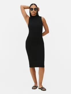 Robe Mi-longue Sans Manches En Maille