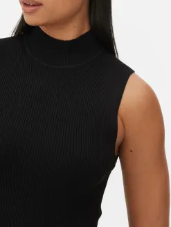 Robe Mi-longue Sans Manches En Maille