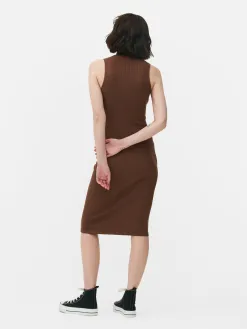 Robe Mi-longue Sans Manches En Maille