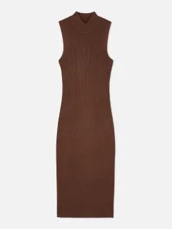 Robe Mi-longue Sans Manches En Maille