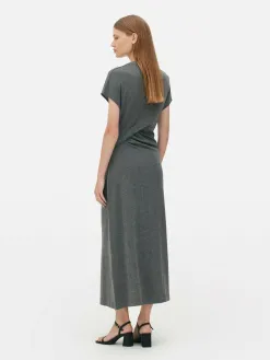 Robe Mi-longue Torsadée En Jersey The Edit