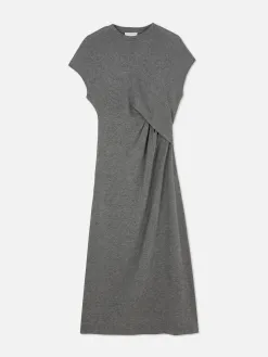 Robe Mi-longue Torsadée En Jersey The Edit