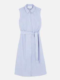 Robe-chemise Mi-longue Sans Manches
