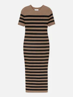 Robe-pull Mi-longue à Manches Courtes
