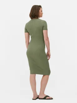 Robe-pull Mi-longue à Manches Courtes