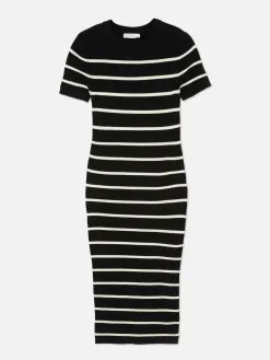 Robe-pull Mi-longue à Manches Courtes