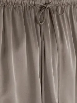 Short De Pyjama En Satin à Nœud Sur Le Devant
