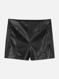 Short En Simili Cuir