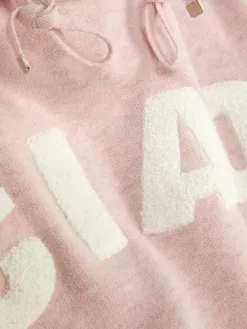 Sweat à Capuche Tricoté à Message