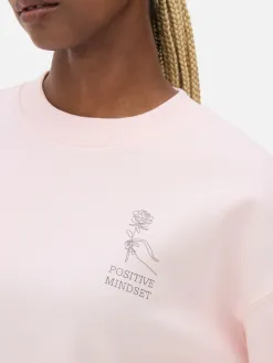 Sweat-shirt à Col Ras-du-cou Avec Message