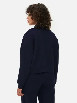 Sweat-shirt à Col Zippé à Coordonner Yale
