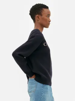 Sweat-shirt à Message Sur Le Devant