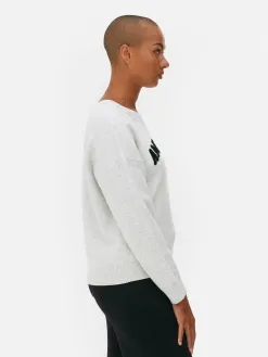 Sweat-shirt à Message Sur Le Devant
