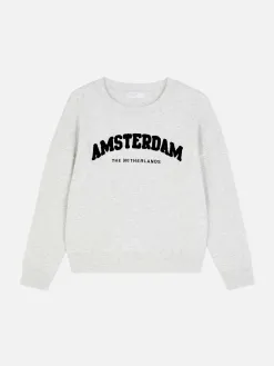 Sweat-shirt à Message Sur Le Devant