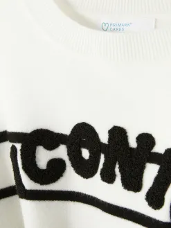 Sweat-shirt à Message Sur Le Devant