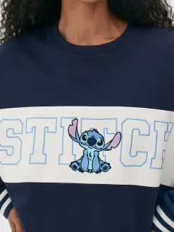 Sweat-shirt à Texte Contrasté Disney Stitch
