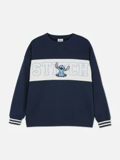 Sweat-shirt à Texte Contrasté Disney Stitch