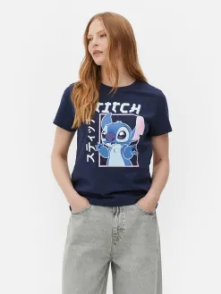 T-shirt à Motif Style Manga Disney Lilo & Stitch