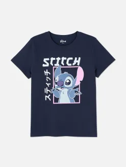 T-shirt à Motif Style Manga Disney Lilo & Stitch
