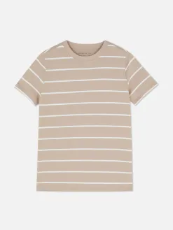 T-shirt à Rayures Et à Col Ras-du-cou