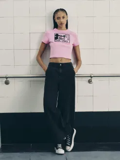 T-shirt Court Disney Mickey Mouse X Keith Haring