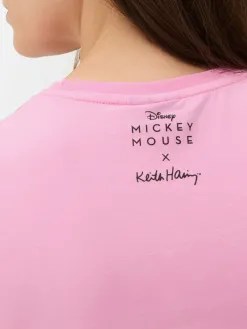 T-shirt Court Disney Mickey Mouse X Keith Haring