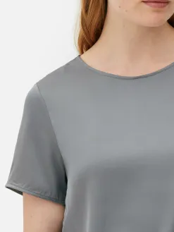 T-shirt En Satin à Manches Courtes The Edit