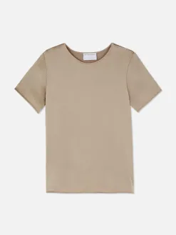 T-shirt En Satin à Manches Courtes The Edit