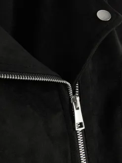 Veste De Motard Imitation Daim