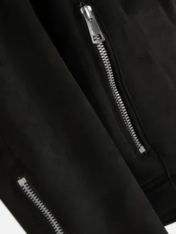 Veste De Motard Imitation Daim